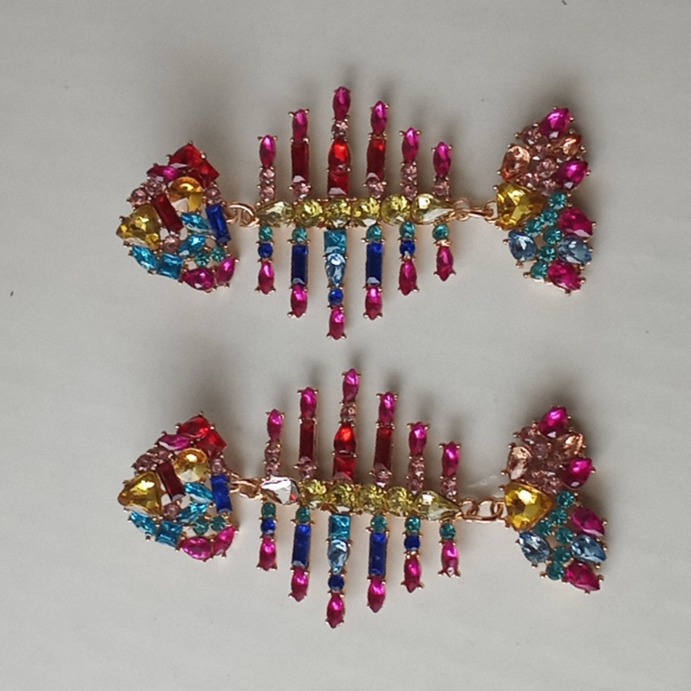 Rainbow Fish Skelton Costume Jewelry